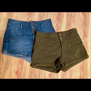2 Pair Refuge High Waisted Shorts Sz 8